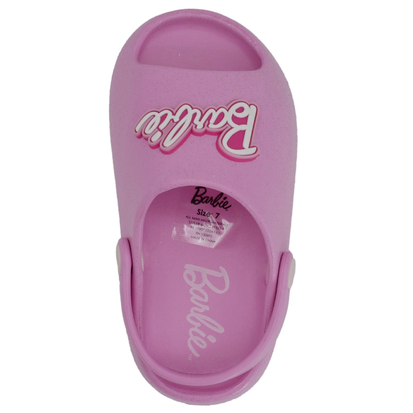 Barbie Toddler Girls' Cloud Slides - Barbie Medium Pink Glitter