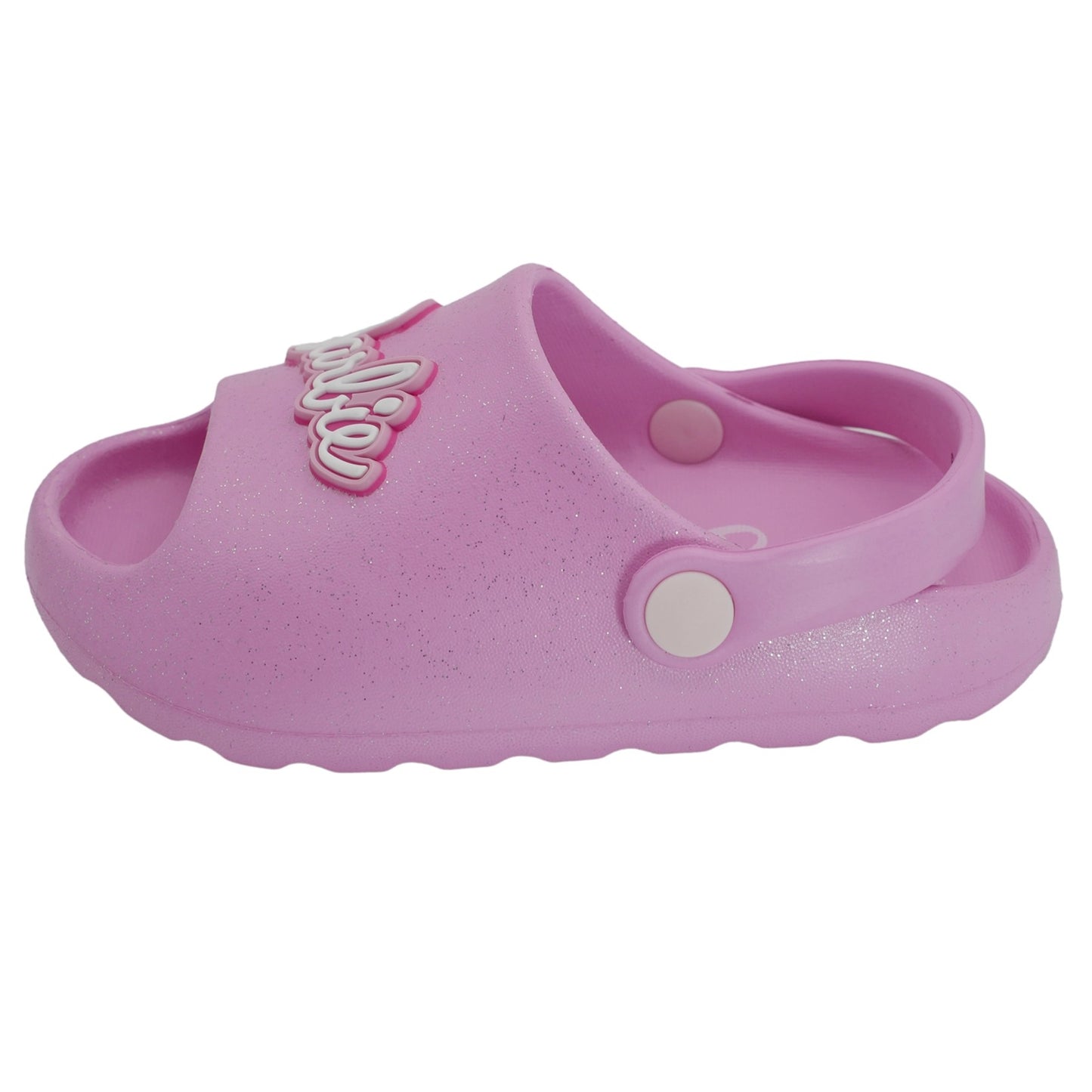 Barbie Toddler Girls' Cloud Slides - Barbie Medium Pink Glitter