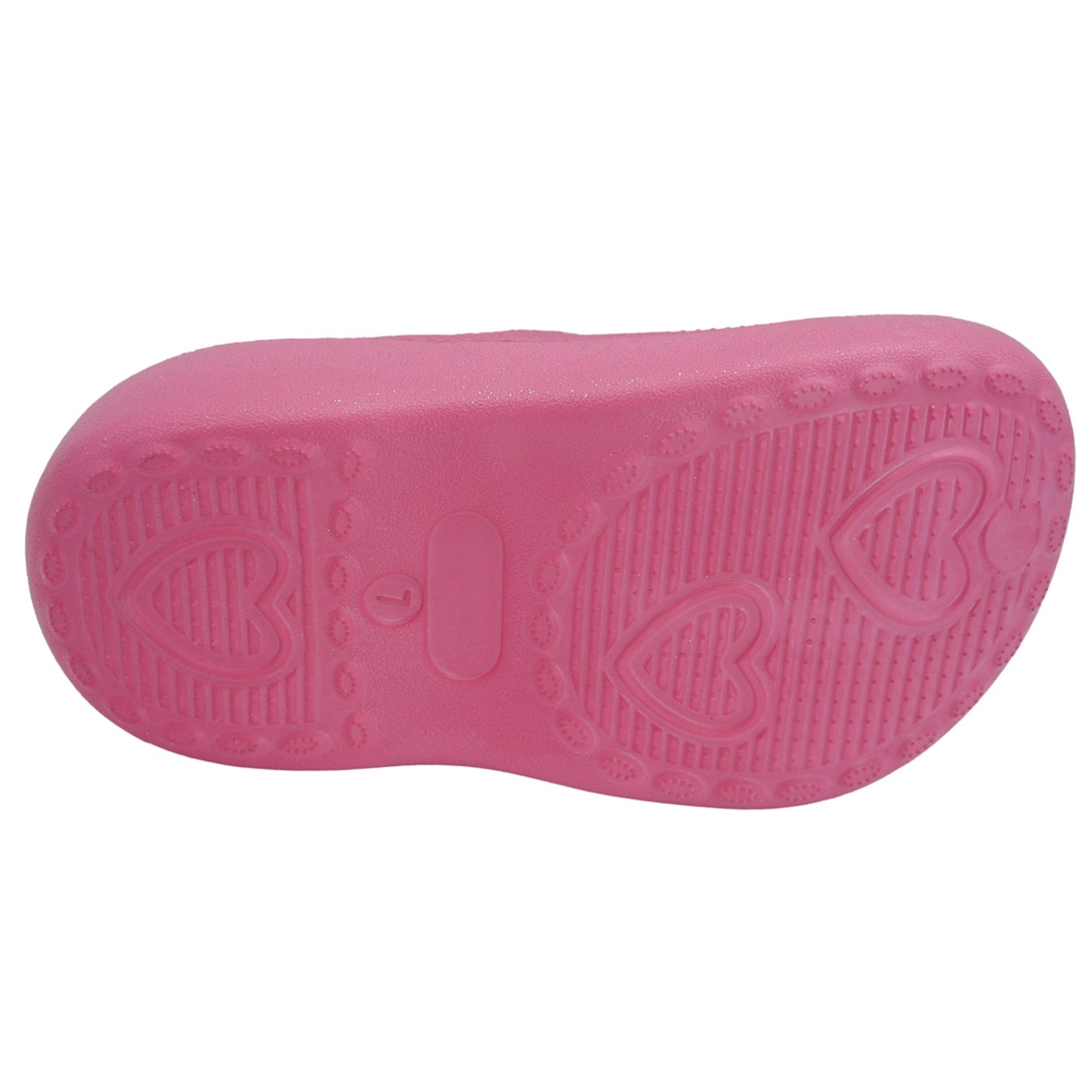 Barbie Toddler Girls' Faux Fur Lined Clogs with Adjustable Strap - Hot Pink