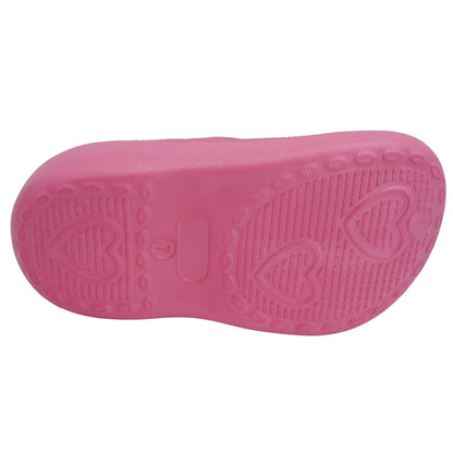 Barbie Toddler Girls' Faux Fur Lined Clogs with Adjustable Strap - Hot Pink