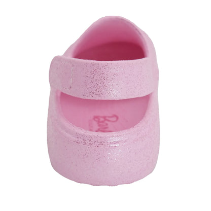 Barbie Toddler Girls' Clogs with Adjustable Strap - Medium Pink Glitter
