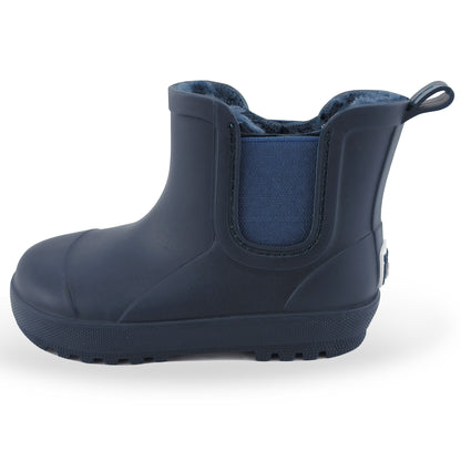 BEARPAW Toddler Chelsea Rain Boots with Faux-Fur Lining - Navy