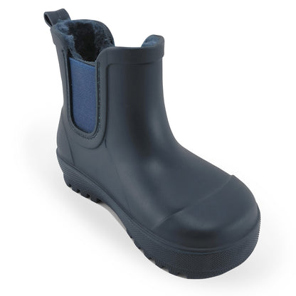 BEARPAW Toddler Chelsea Rain Boots with Faux-Fur Lining - Navy