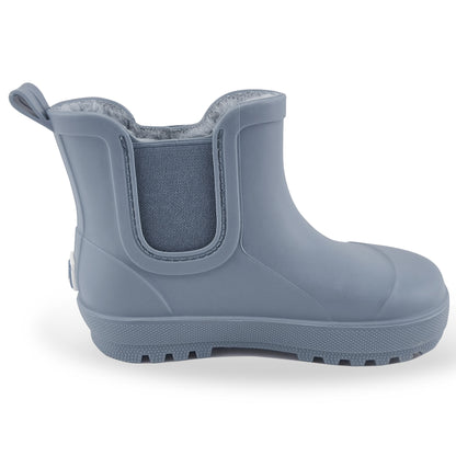 BEARPAW Toddler Chelsea Rain Boots with Faux-Fur Lining - Slate