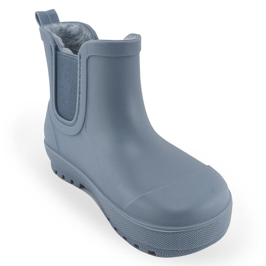 BEARPAW Toddler Chelsea Rain Boots with Faux-Fur Lining - Slate