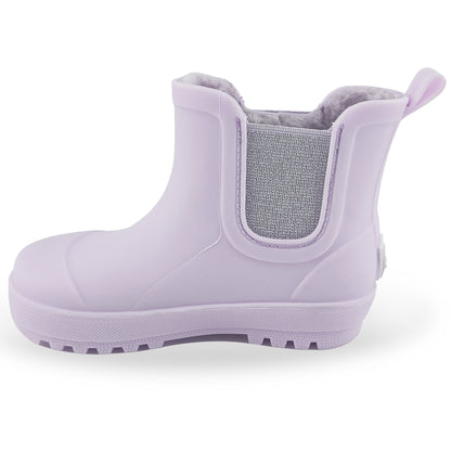 BEARPAW Toddler Chelsea Rain Boots with Faux-Fur Lining - Purple