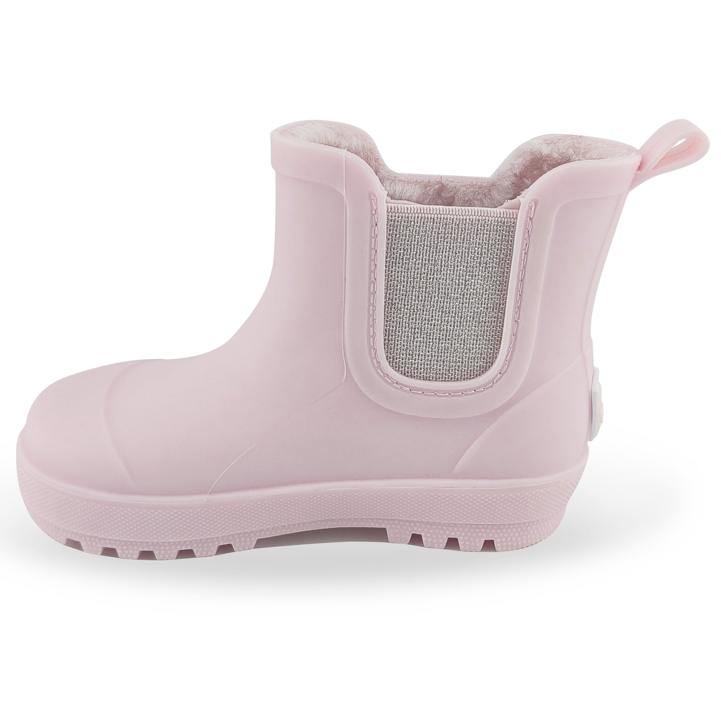 BEARPAW Toddler Chelsea Rain Boots with Faux-Fur Lining - Light Pink