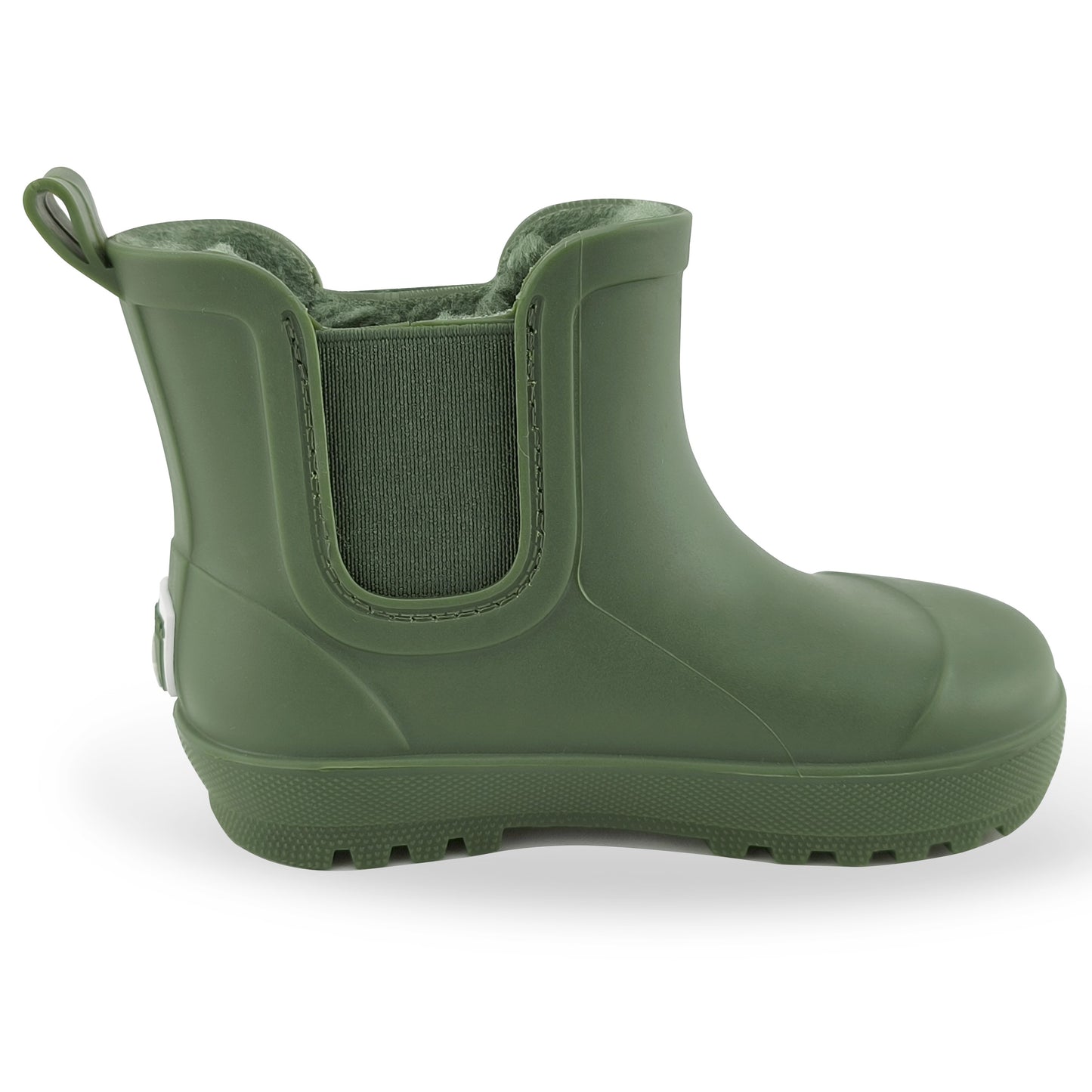 BEARPAW Toddler Chelsea Rain Boots with Faux-Fur Lining - Hunter Green