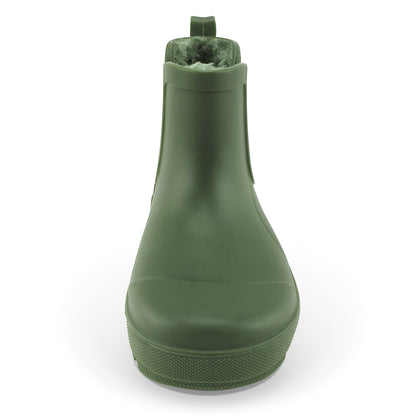 BEARPAW Toddler Chelsea Rain Boots with Faux-Fur Lining - Hunter Green