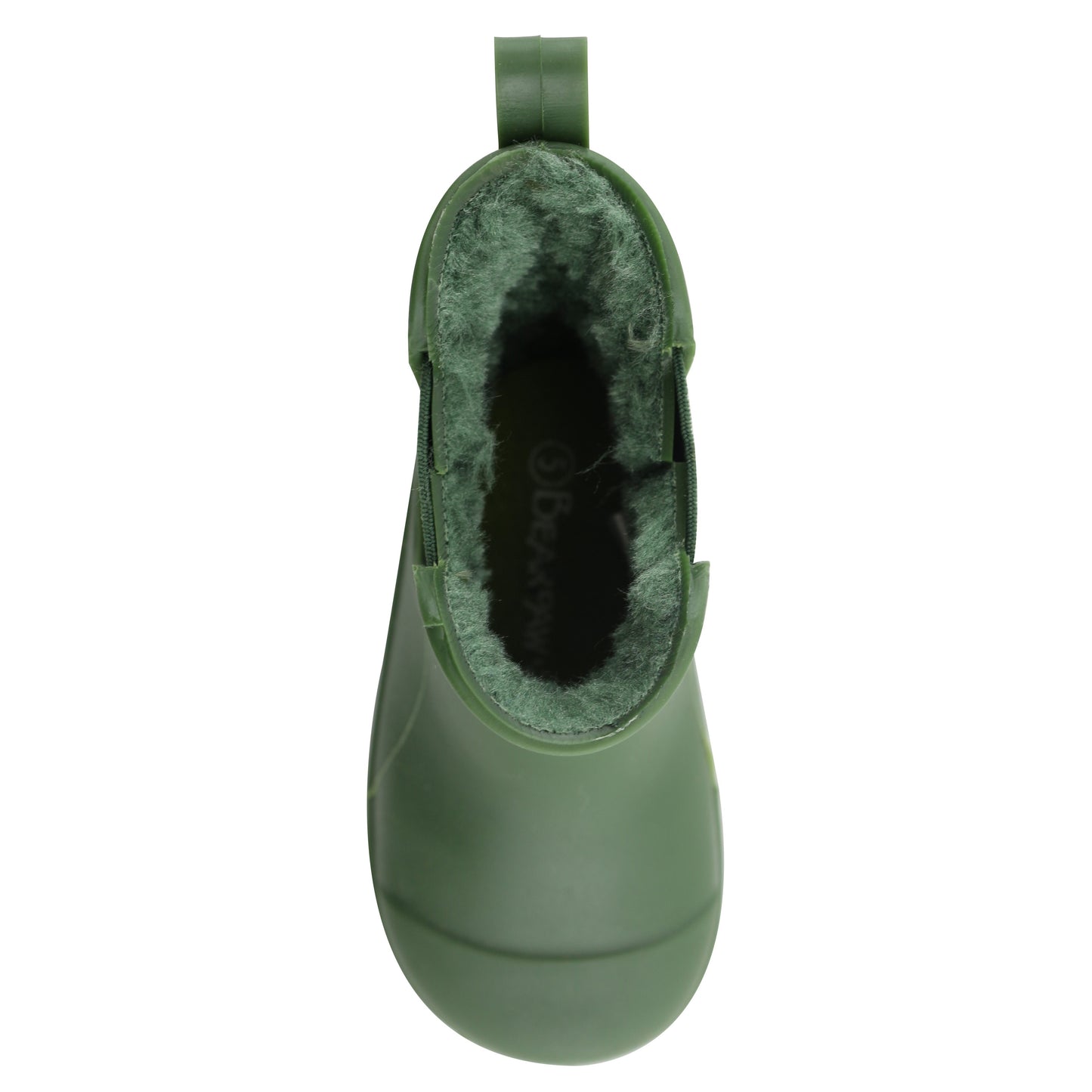 BEARPAW Toddler Chelsea Rain Boots with Faux-Fur Lining - Hunter Green