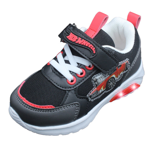 Hot Wheels Toddler Boys' Light-Up Sneakers - Black