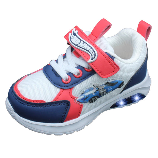 Hot Wheels Toddler Boys' Light-Up Sneakers - Blue & Red
