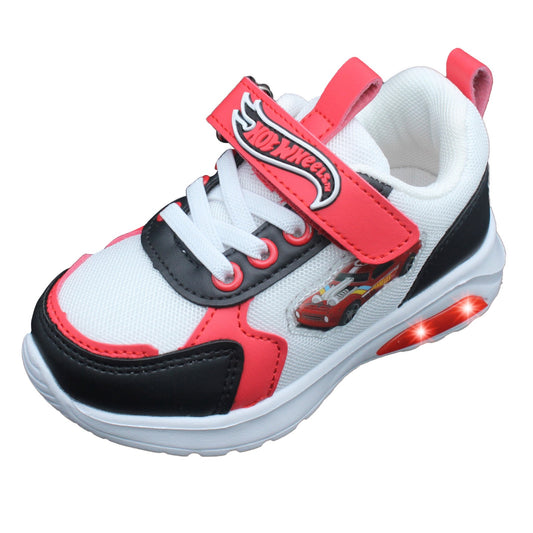 Hot Wheels Toddler Boys' Light-Up Sneakers - Black & Red