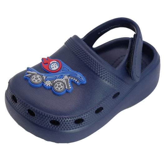 Hot Wheels Toddler Boys' Clogs with Adjustable Strap - Navy