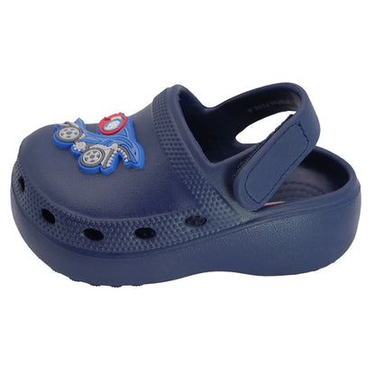 Hot Wheels Toddler Boys' Clogs with Adjustable Strap - Navy