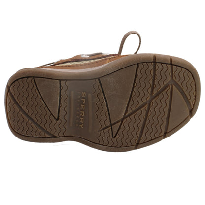 Sperry Toddler Lanyard Boat Shoe with Memory Foam Insole - Chestnut Leather