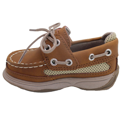 Sperry Toddler Lanyard Boat Shoe with Memory Foam Insole - Chestnut Leather