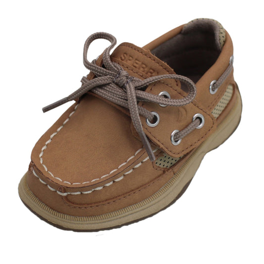 Sperry Toddler Lanyard Boat Shoe with Memory Foam Insole - Tan Leather