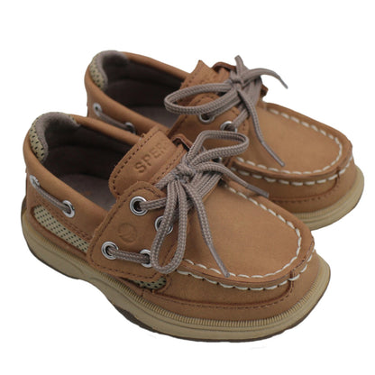 Sperry Toddler Lanyard Boat Shoe with Memory Foam Insole - Tan Leather