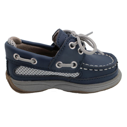 Sperry Toddler Lanyard Boat Shoe with Memory Foam Insole - Navy Leather