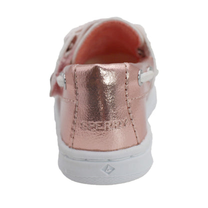 Sperry Toddler Cup II Boat Shoe with Memory Foam Insole - Rose Gold Shine PU
